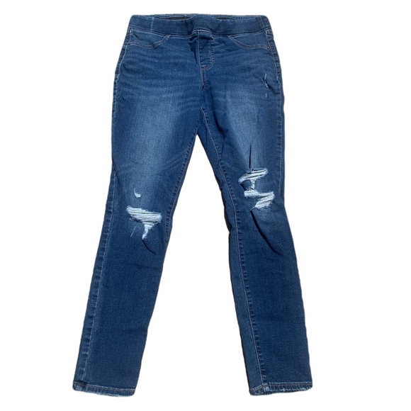 Old Navy Rockstar Mid-Rise Distressed Jeggings/Jeans - Blue - Women's Size 12 - Picture 1 of 9